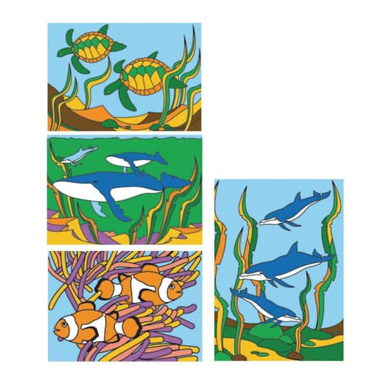 S&#x26;S&#xAE; Worldwide Sea Life Sand Art Board Set